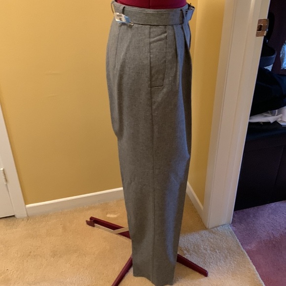 Amerique du Nord Pleated Trousers with matching belt - Picture 4 of 13